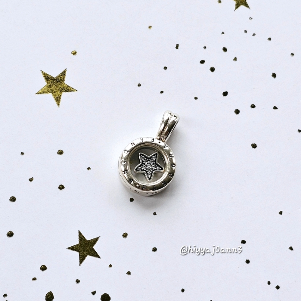 Authentic PANDORA- Small Floating Locket with petite charm.